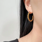 Thin Twist Hoops- Available in three sizes