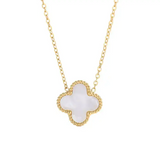 Single Motif Clover Necklace- Available in Black, White and Gold Clovers