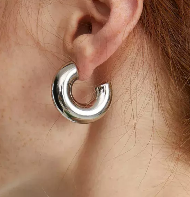 Chunky Gold and Silver Hoops