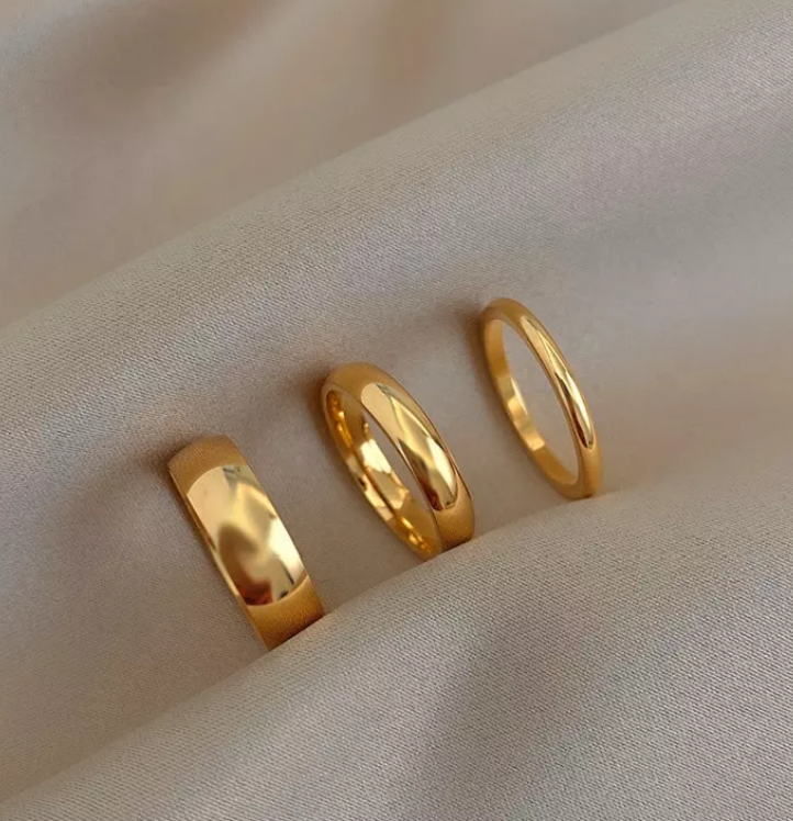 Flat Gold Band Ring