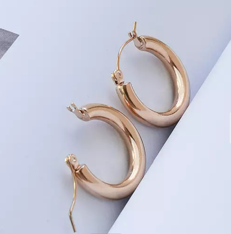 Royal Hoops- Gold, Silver, Rose Gold